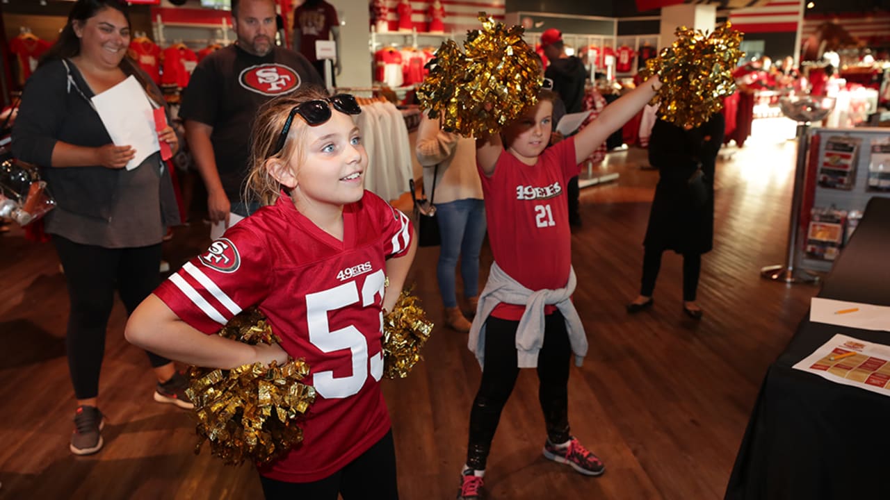 49ers Kids Club Members Celebrate the Start of the Season at the 49ers Team  Store Presented by Visa