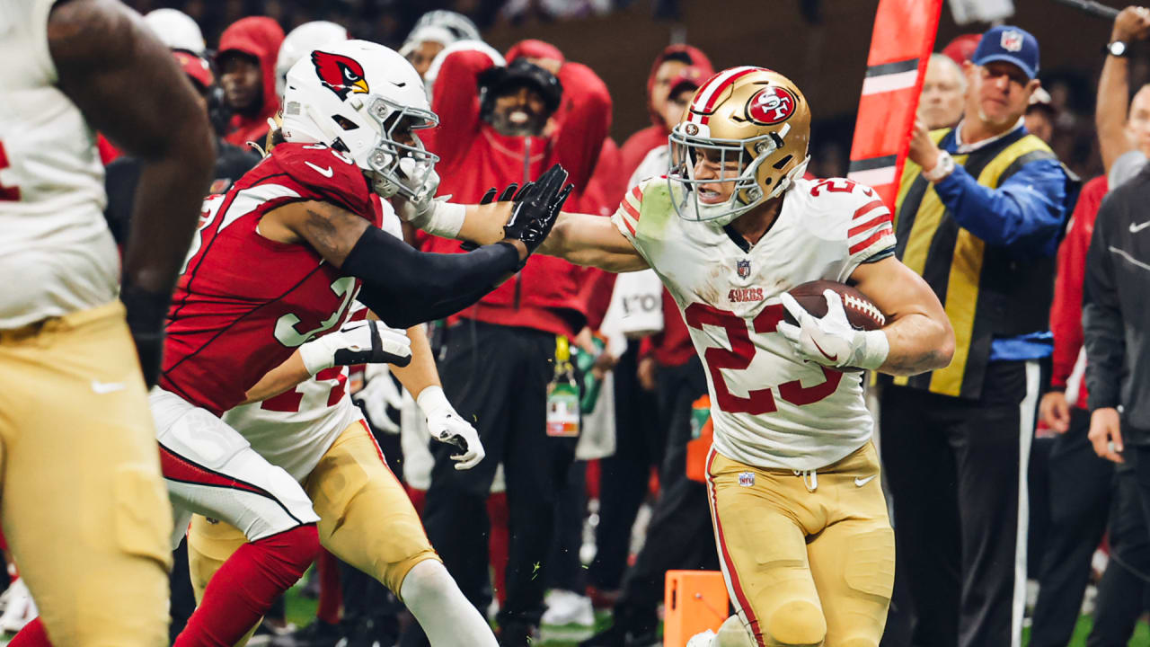 Christian McCaffrey Hurdles Cardinals Defender On the Way to his Second TD