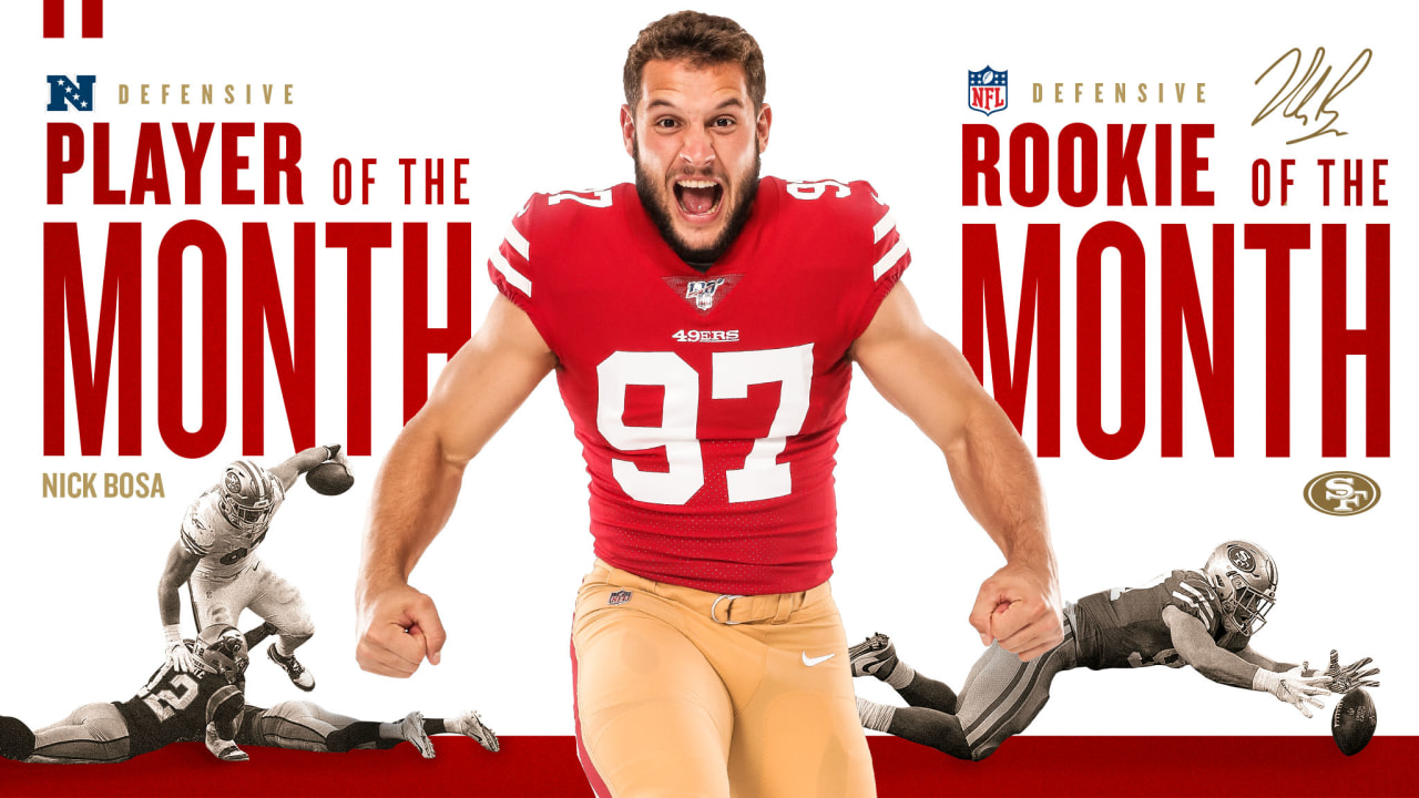Nick Bosa Named NFC Defensive Player and Rookie of the Month