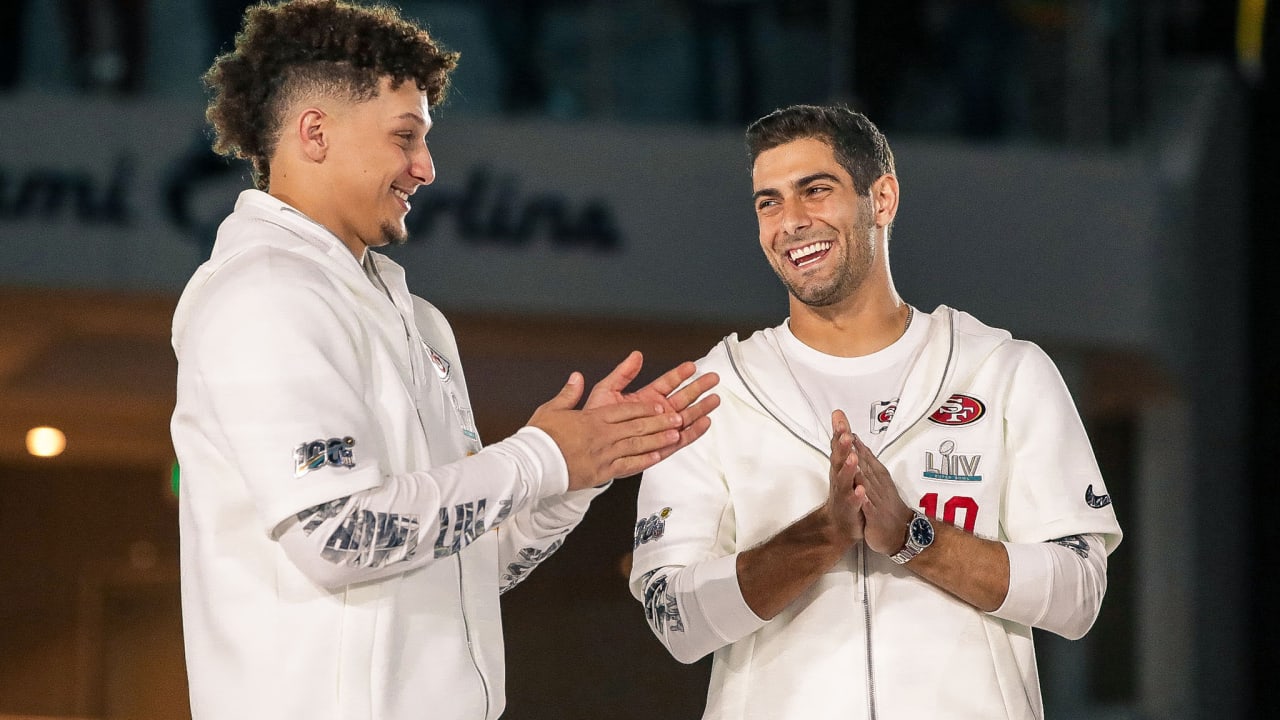 Jimmy Garoppolo, Patrick Mahomes Face Off At Super Bowl Opening Night