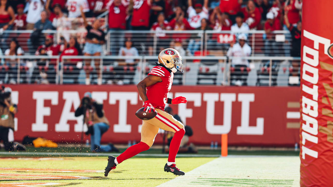 Ray-Ray McCloud III of the San Francisco 49ers on the sideline