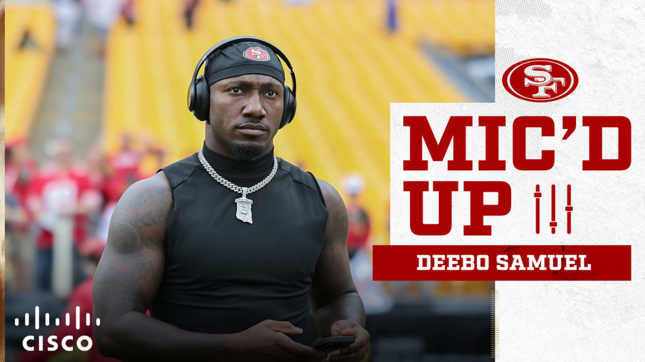 49ers' Deebo Samuel part of Warriors' postgame victory scene