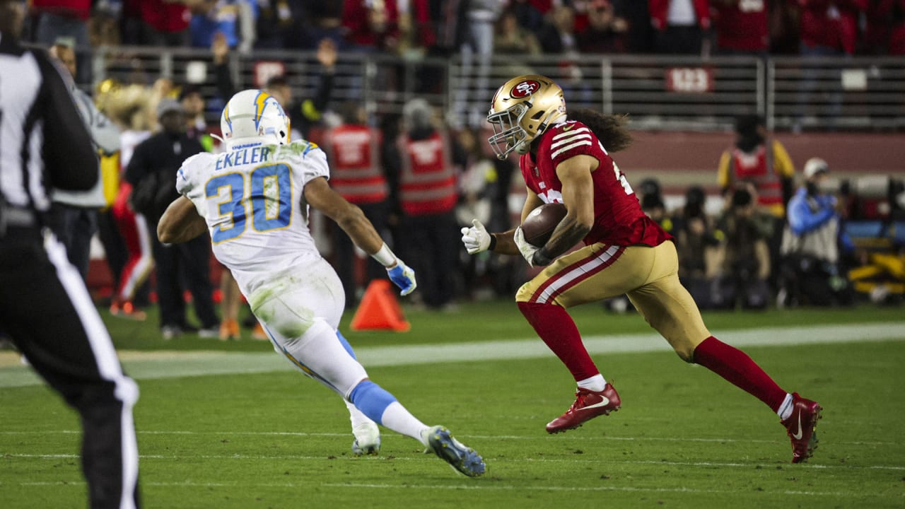 49ers Talanoa Hufanga with a huge INT for touchdown vs Rams 