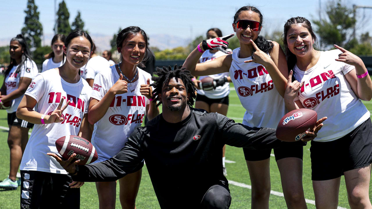 San Francisco 49ers hold 1-day girls flag football camp