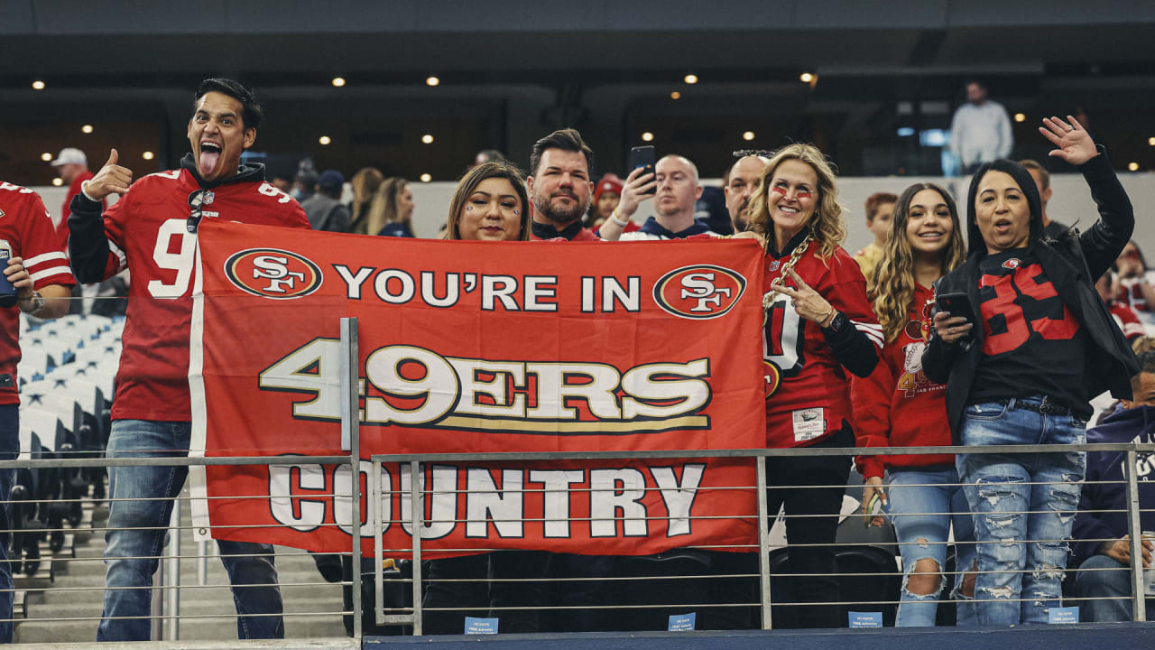 Cowboys fans show up for watch party at AT&T Stadium for Cowboys vs. 49ers  playoff game 