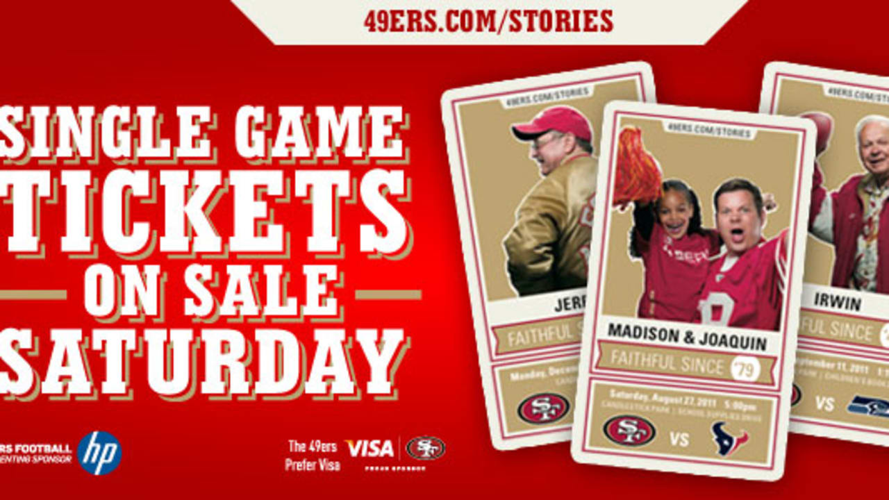 49ers single game tickets