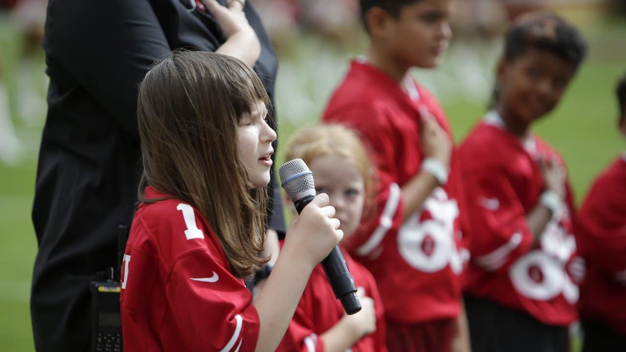 Audrey Rose Sings National Anthem at 49ers-Cowboys