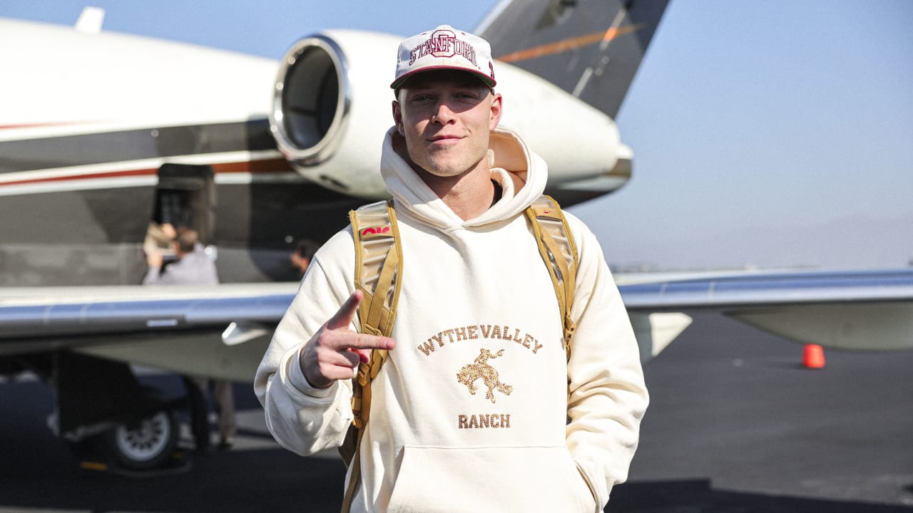 Christian McCaffrey Arrives in the Bay Area