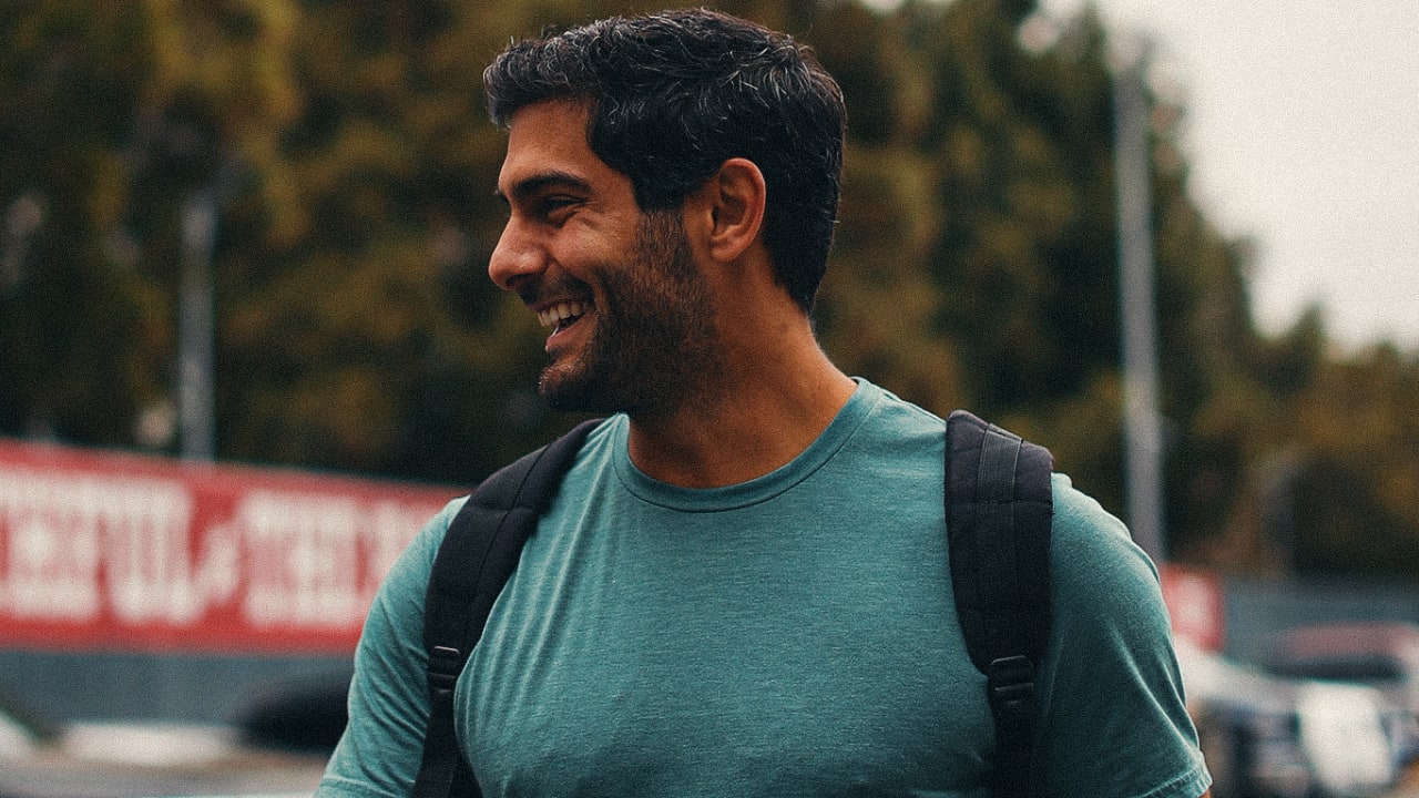 Jimmy Garoppolo shows up to 49ers training camp wearing a George Kittle  shirt