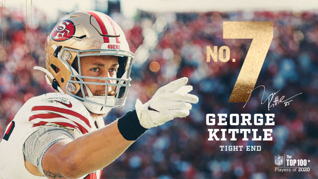 George Kittle Makes Highest-ranked TE in History of 'Top 100'