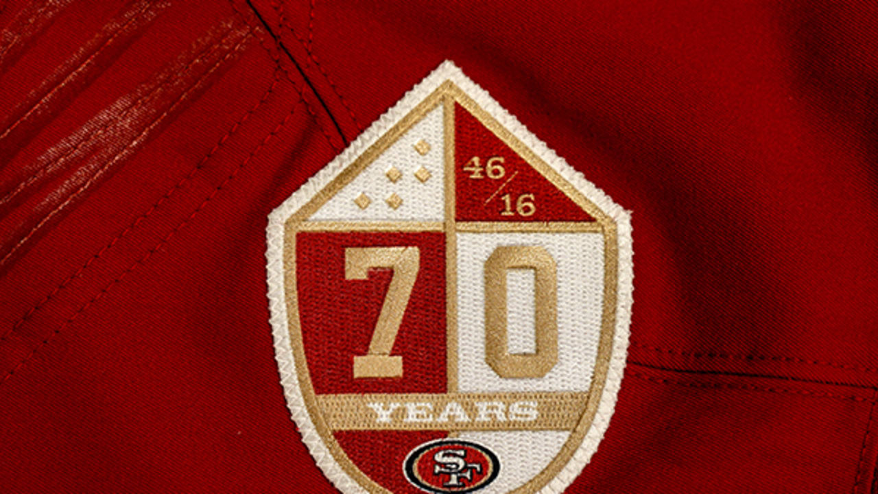 San francisco 49ers hot sale 70th anniversary jersey