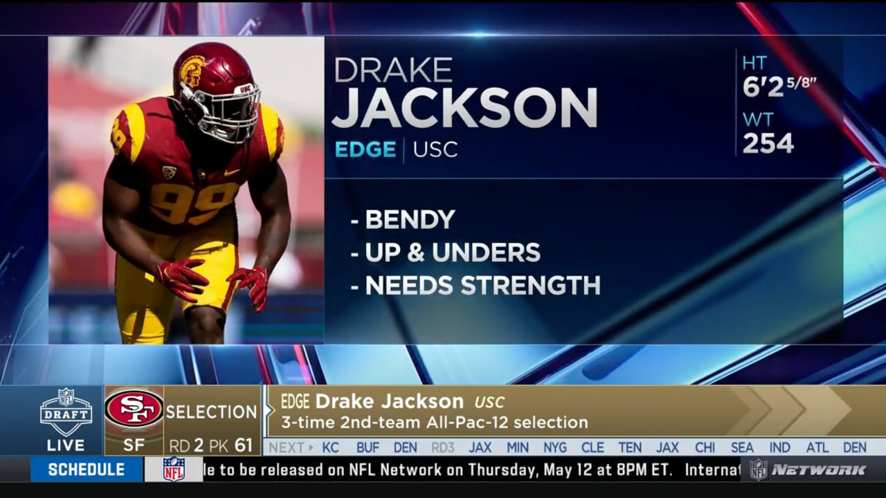 49ers draft picks 2022: San Francisco selects USC Edge Drake Jackson with  61st overall pick - Niners Nation