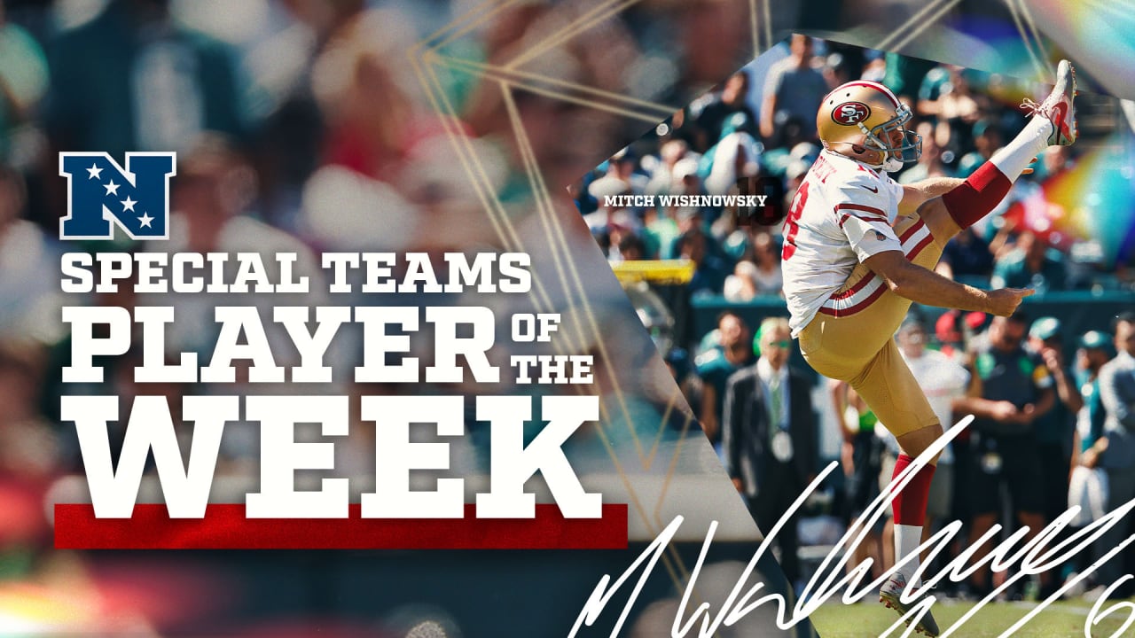 49ers' Mitch Wishnowsky wins NFC player of week honor