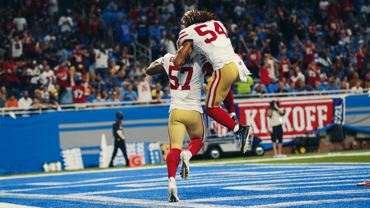 San Francisco 49ers linebacker Dre Greenlaw (57) during an NFL football  game against the Los Angeles Rams in Santa Clara, Calif., Monday, Oct. 3,  2022. (AP Photo/Godofredo A. Vásquez Stock Photo - Alamy