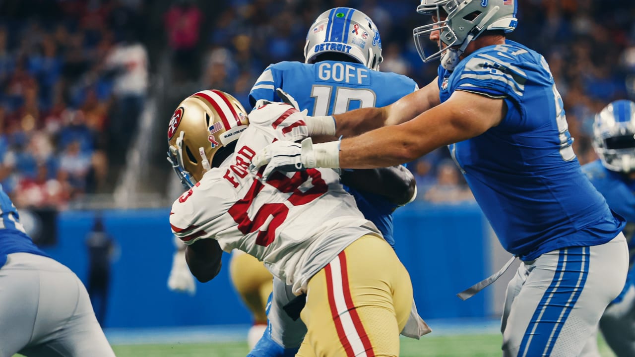 49ers build 28-point lead, hold on for 41-33 win over Lions - The San Diego  Union-Tribune