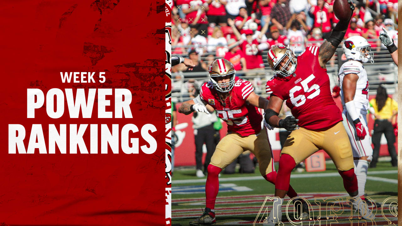NFL Power Rankings: 49ers Back on Top Following #AZvsSF