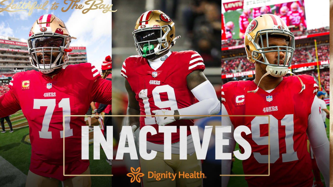 Brandon Aiyuk and Ambry Thomas OUT vs. Giants; Inactives for #NYGvsSF