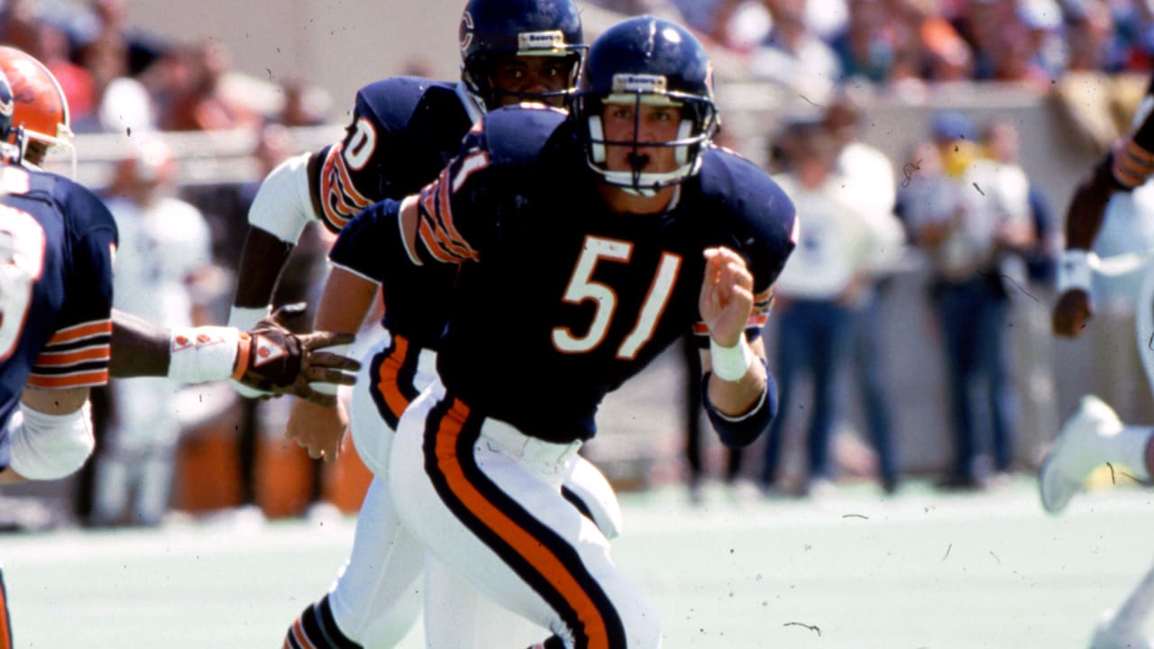 Football: Chicago Bears Dick Butkus No.51 in Action Vs Detroit