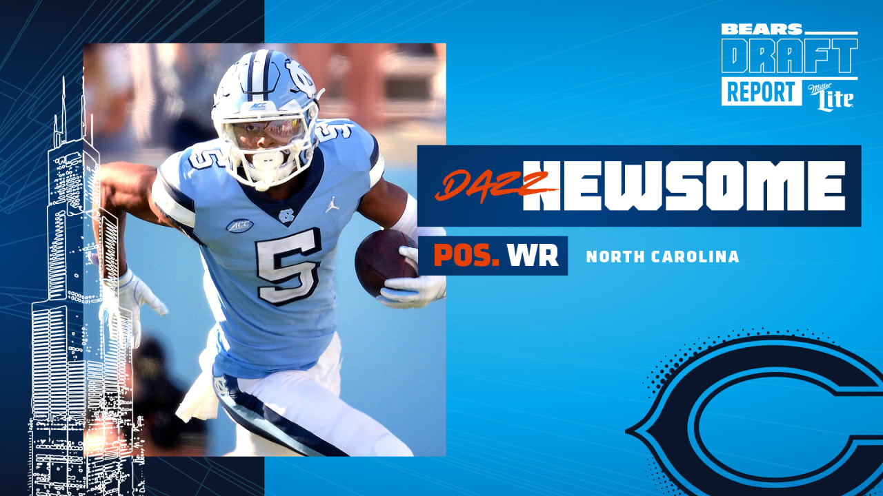 Round 6 - Pick 37: Dazz Newsome, WR, North Carolina (Chicago Bears) : r/nfl