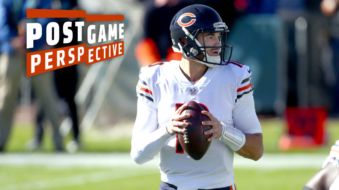 Jacksonville, FL, USA. 27th Dec, 2020. Chicago Bears quarterback Mitchell  Trubisky (10) during 1st half NFL football game between the Chicago Bears  and the Jacksonville Jaguars at TIAA Bank Field in Jacksonville