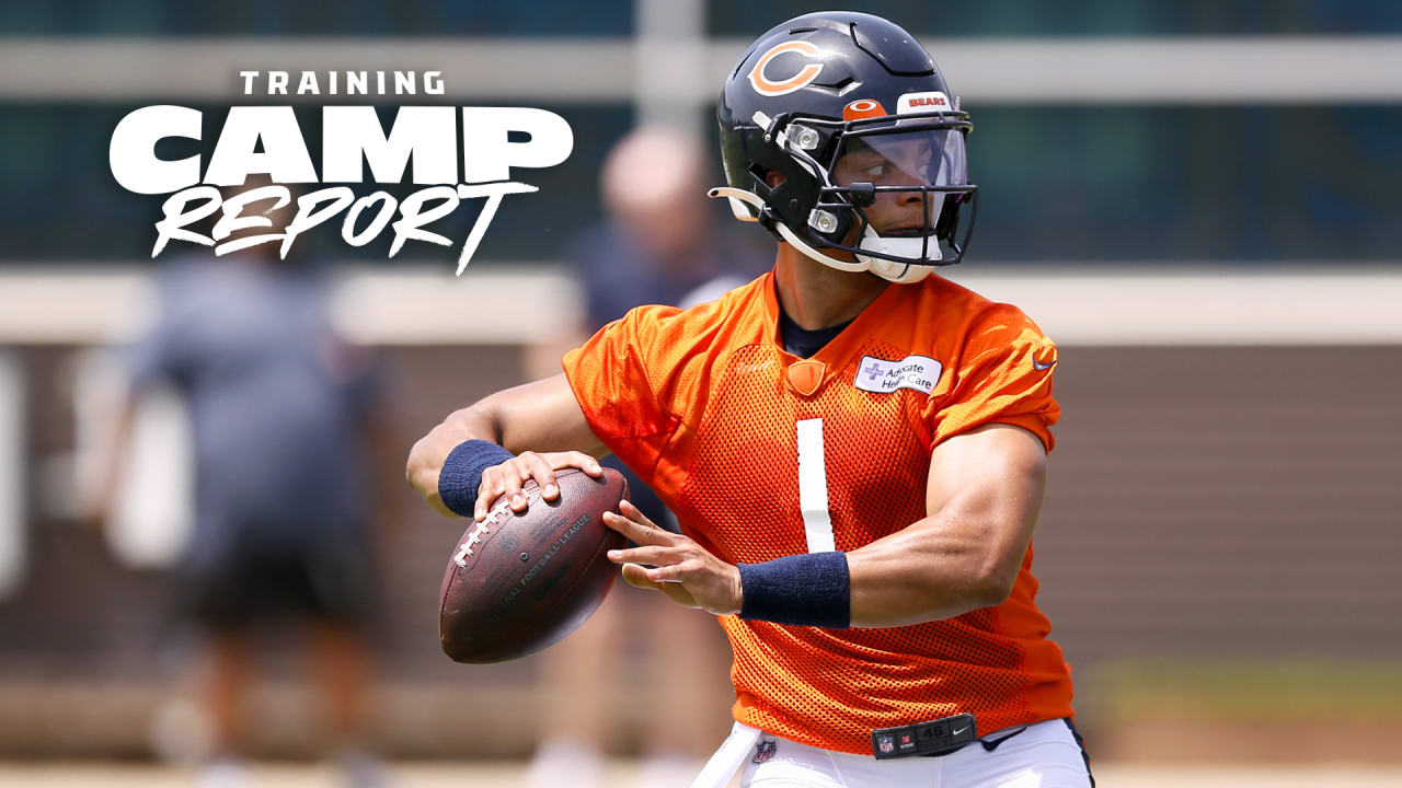 Sports] - Chicago Bears training camp report: Justin Fields' red