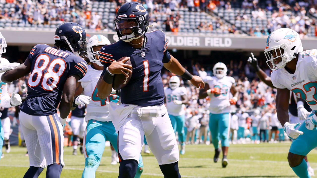 Fields throws 3 TD passes in half, Bears edge Browns 21-20 - The San Diego  Union-Tribune