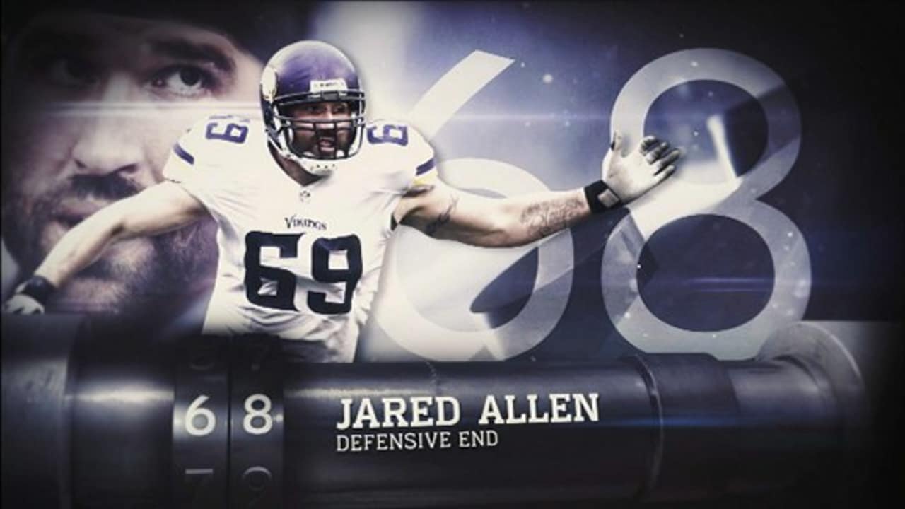 Minnesota Vikings defensive end Jared Allen (69) on the sideline