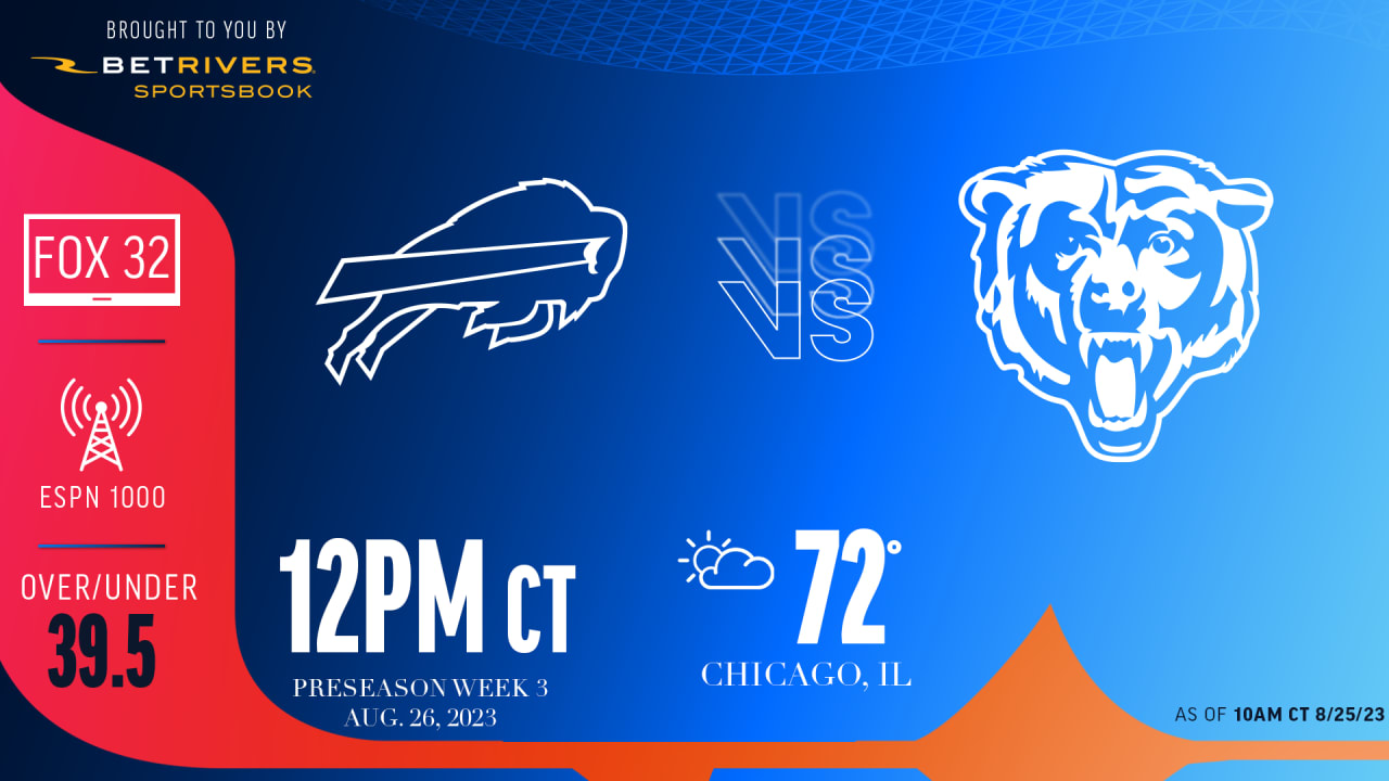 Buffalo Bills vs. Chicago Bears FREE LIVE STREAM (8/26/23): Watch NFL  preseason, Week 3 online