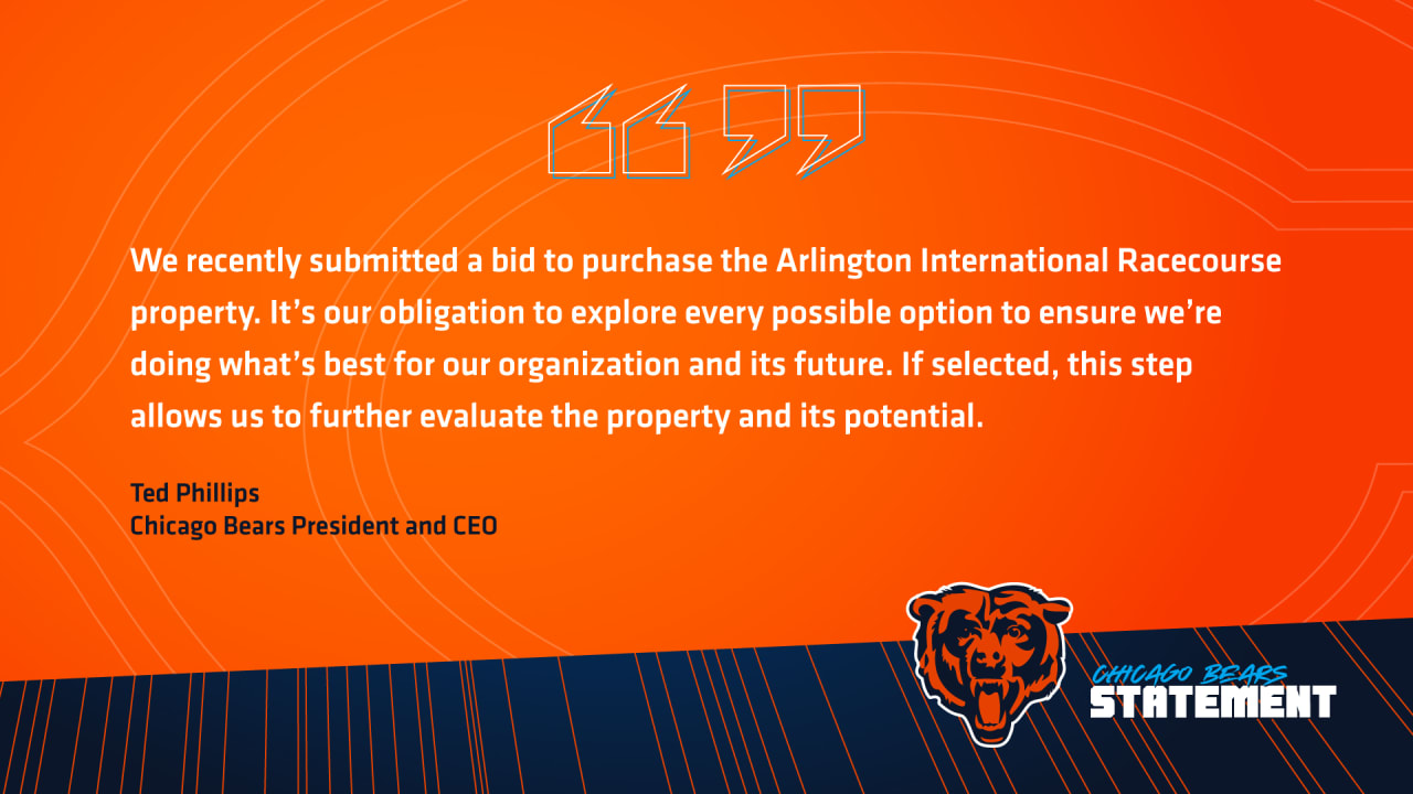 Chicago Bears submit bid to buy Arlington International Racecourse