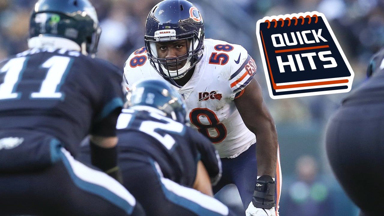 Chicago Bears Latest News, and so we begin Eagles week in the Den