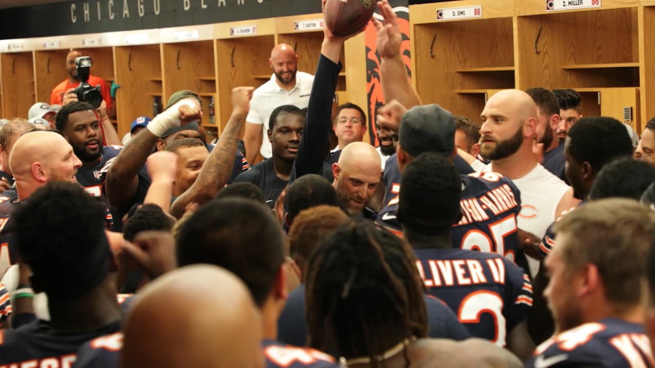 Postgame locker room celebration