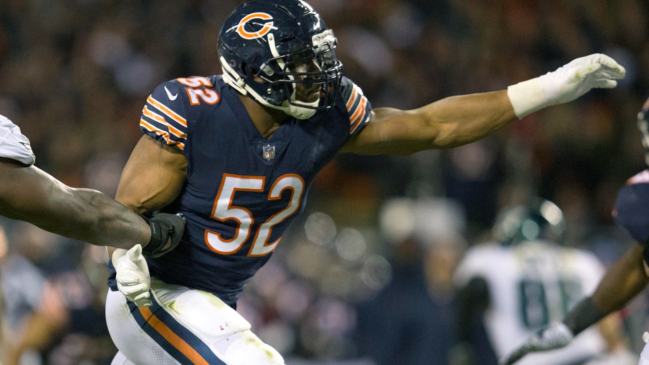 Chicago Bears outside linebacker Khalil Mack (52) celebrates after