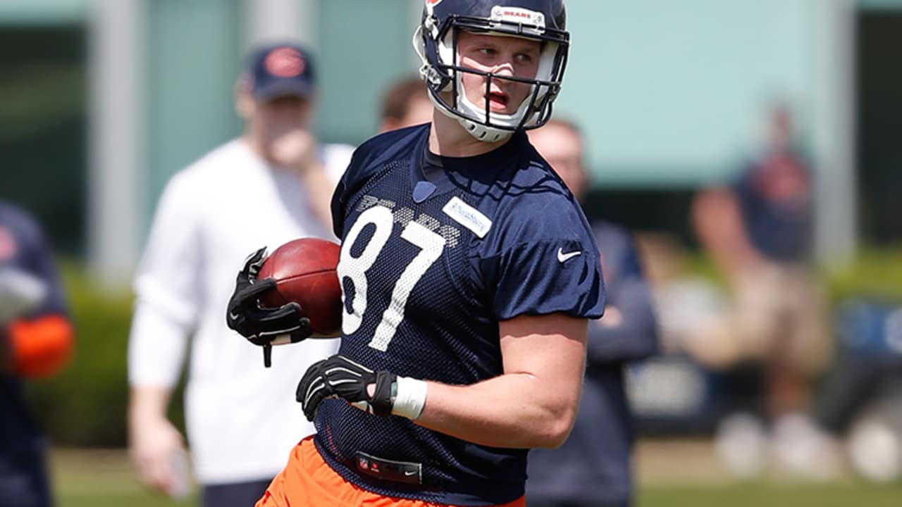 Adam Shaheen Autographed Chicago Bears Football 16x20 Photo (Beckett) — RSA