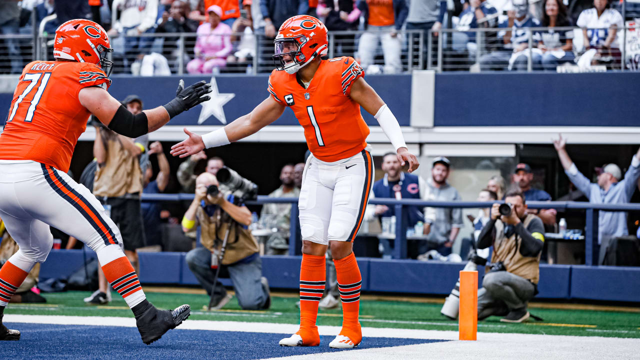 Justin Fields Chicago Bears Nike Orange Alternate Game