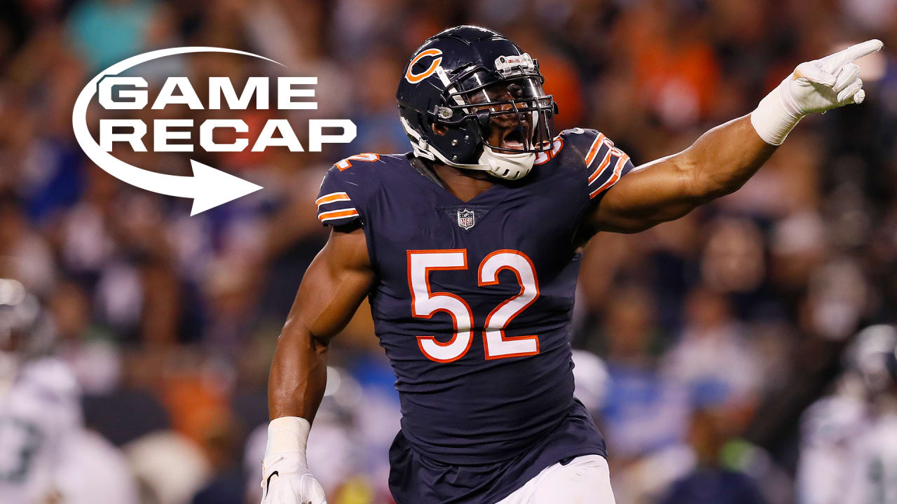 Game Recap Bears Defeat Seahawks In Home Opener