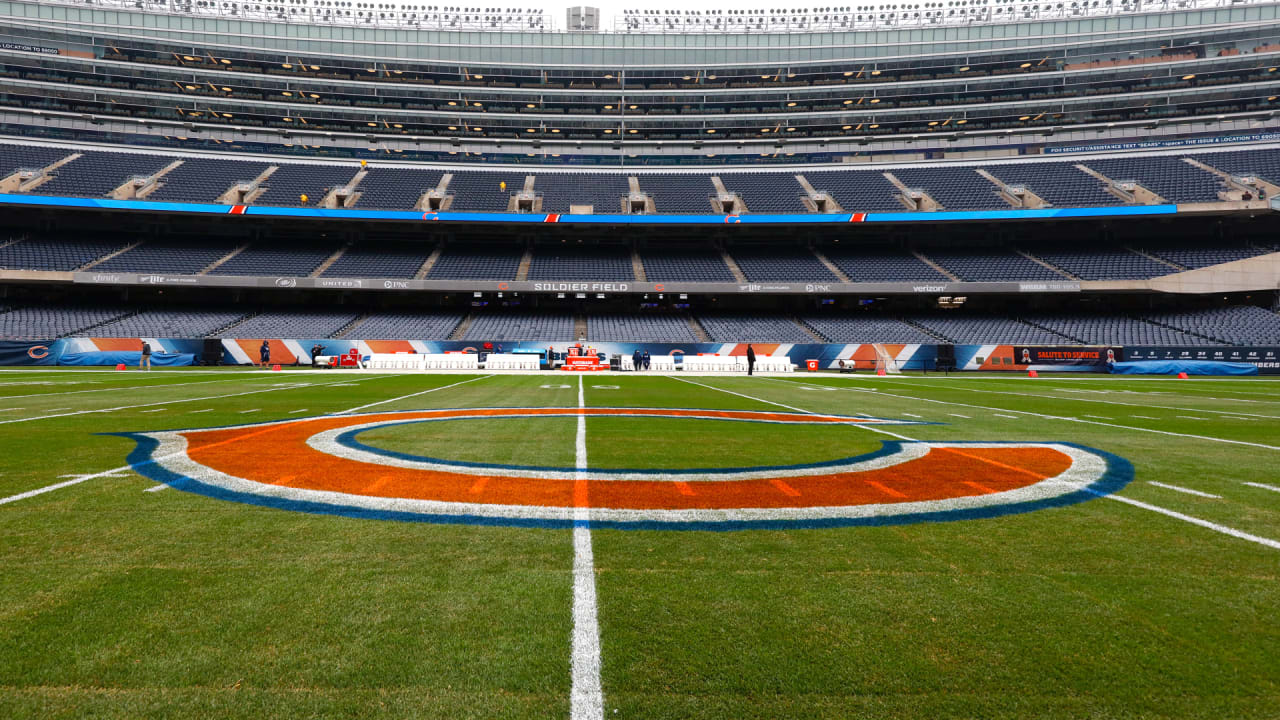 Chicago Bears Soldier Field empty not during a preseason regular season game "pictured here"