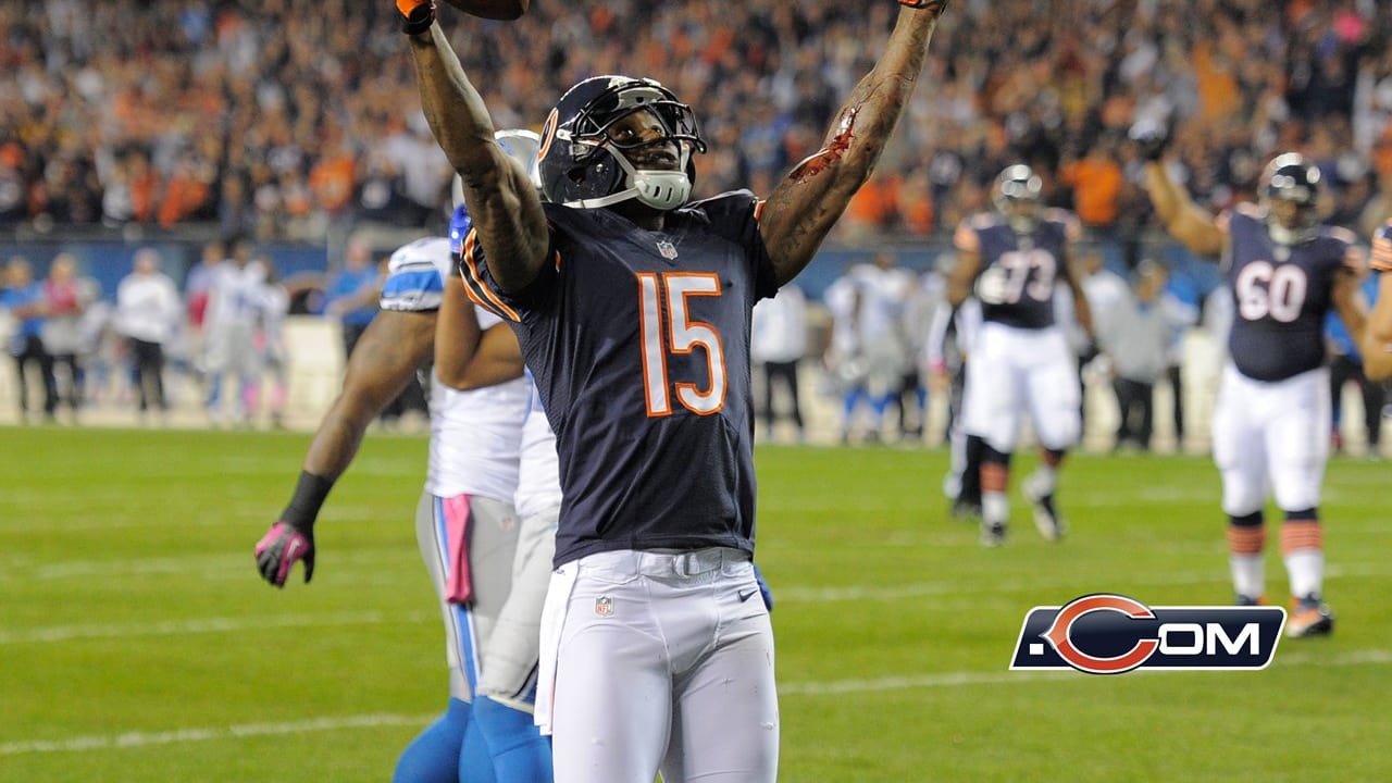 RB Matt Forte, #22 Chicago Bears, celebrates a touchdown during