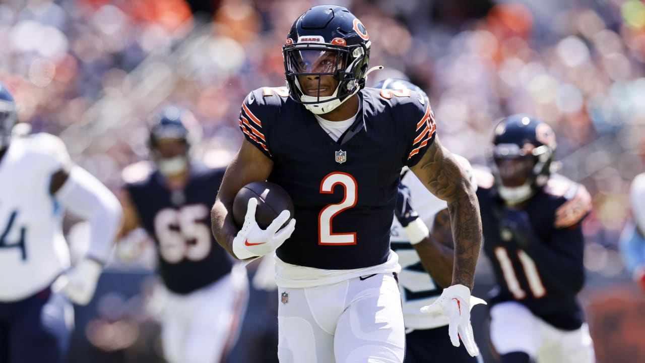 Dj Moore Celebrating Endzone Bears First Preseason Game - Marquee