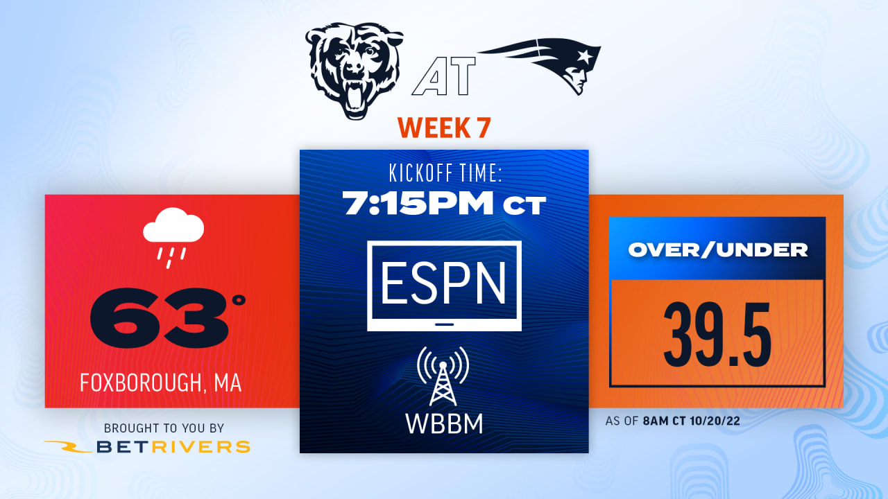 Who is Playing Monday Night Football Tonight? Start Time, Location, TV  Schedule for Bears vs Patriots Week 7