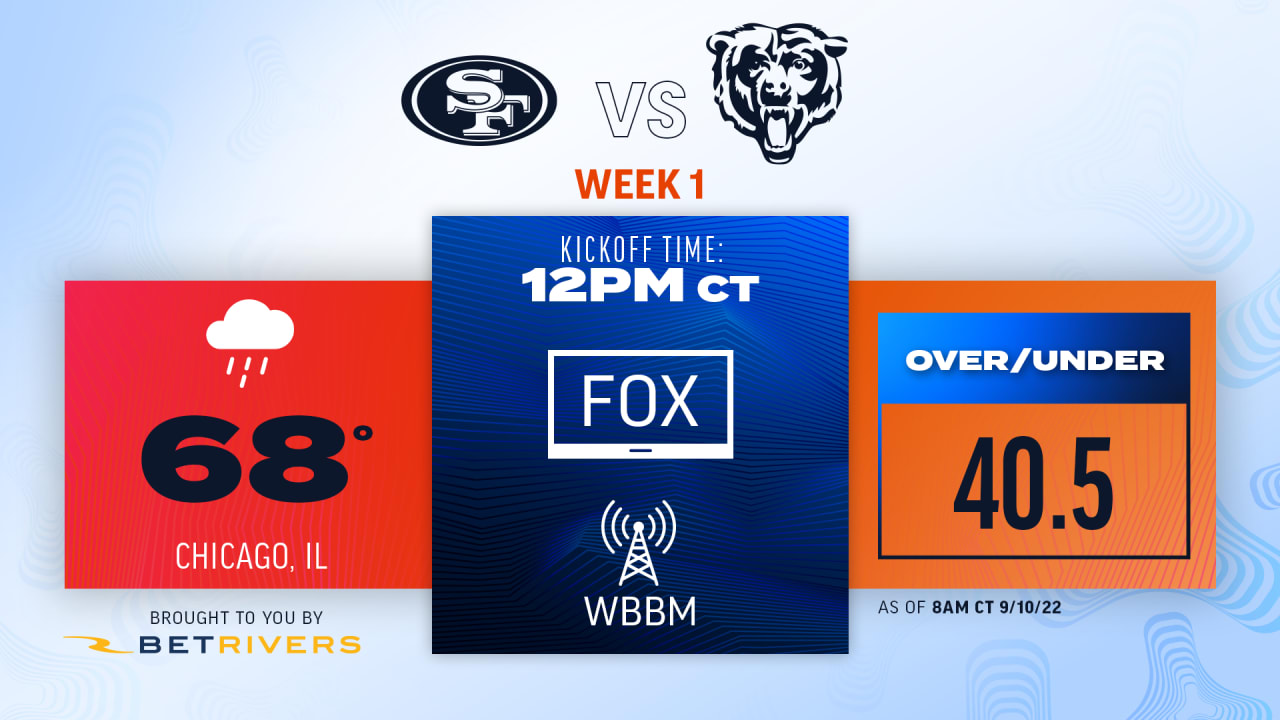 What channel is 49ers vs. Bears on today? Time, TV schedule for NFL Week 1  game