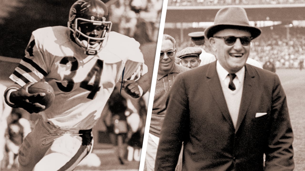 Bears Unveil Statues Of Walter Payton, George S. Halas at Soldier