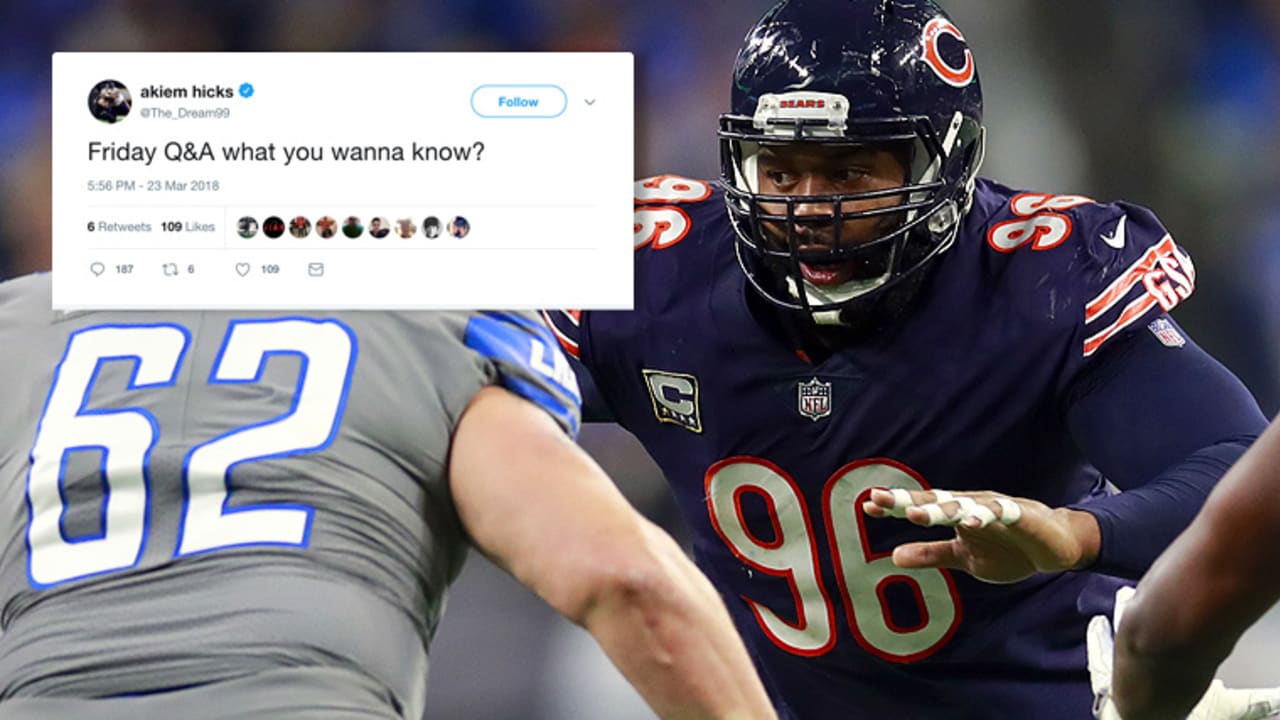 Ex-Bears DE Akiem Hicks Shades Former Bears QBs