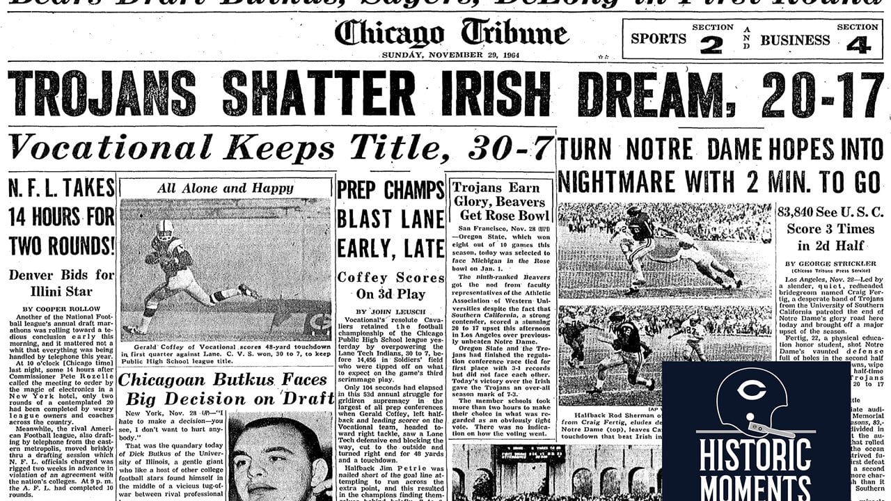 Nov. 28, 1964: Bears draft Gale Sayers and Dick Butkus