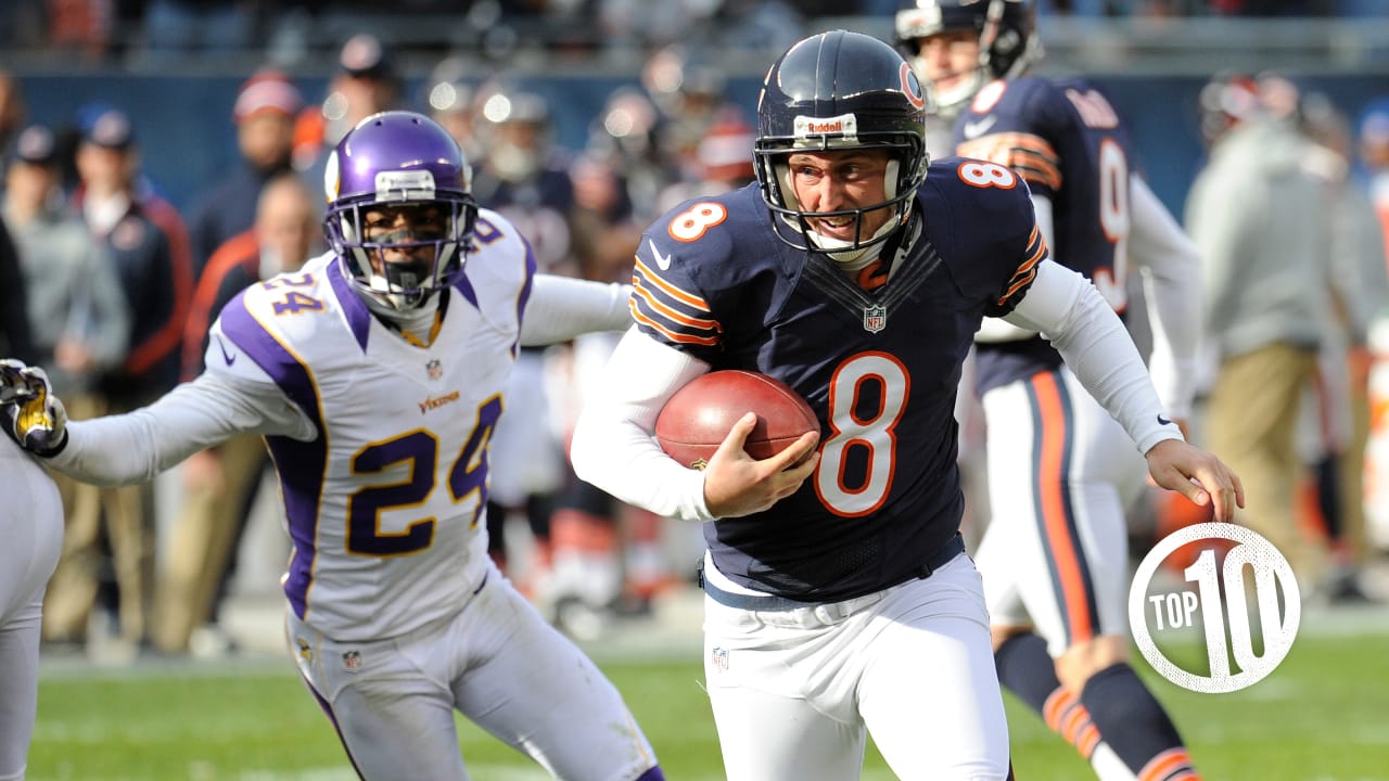 Chicago Bears kicker Robbie Gould (9) and holder Brad Maynard (4) celebrate  after Gould made a 49-yard field goal to beat the Seattle Seahawks in  overtime of the NFC Divisional Playoff at