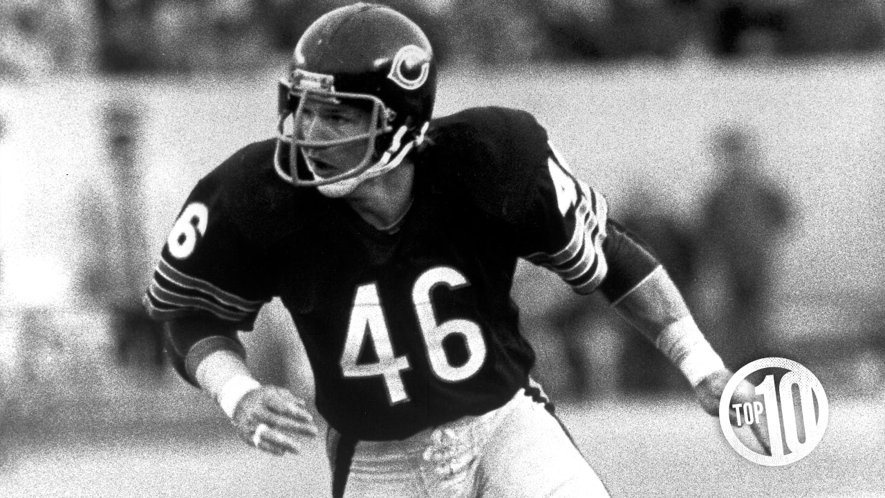 WHO'S NEXT?! -- Chicago Bear Doug Plank Flattens Receiver and