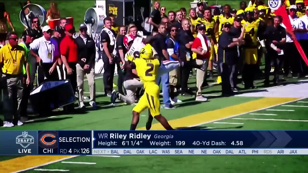 Watch Bears Select Georgia Wr Riley Ridley