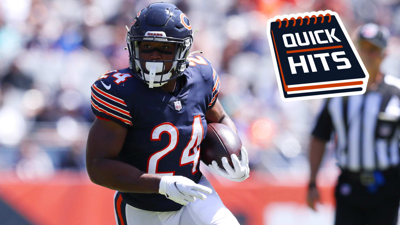 Khalil Herbert injury: Bears RB returns to practice Sunday after being  carted off Saturday - DraftKings Network