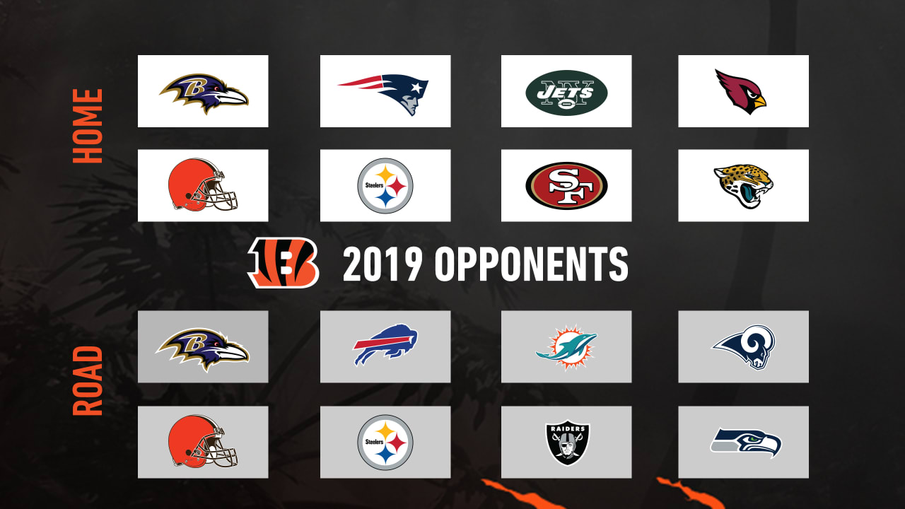 2019 Cincinnati Bengals: List of AFC, NFC opponents