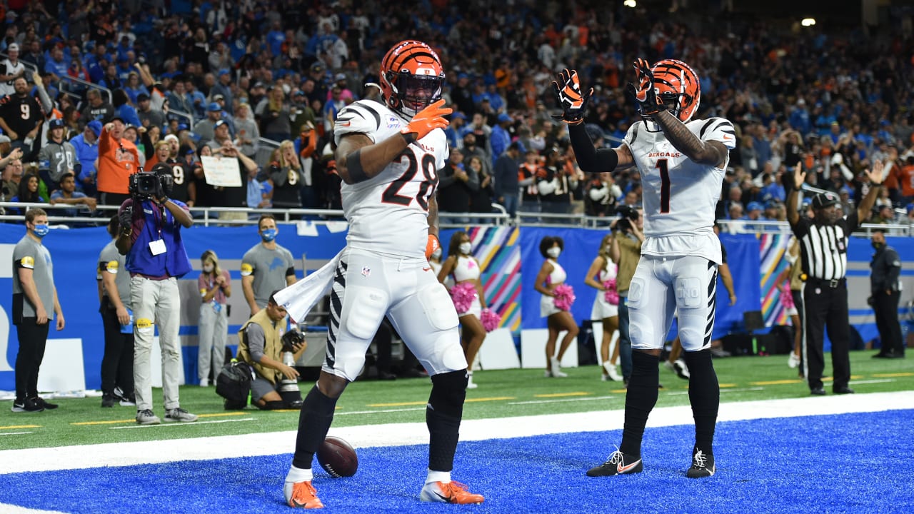 Joe Burrow, Joe Mixon and Ja'Marr Chase lead the Cincinnati Bengals to a  34-11 win over the Detroit Lions