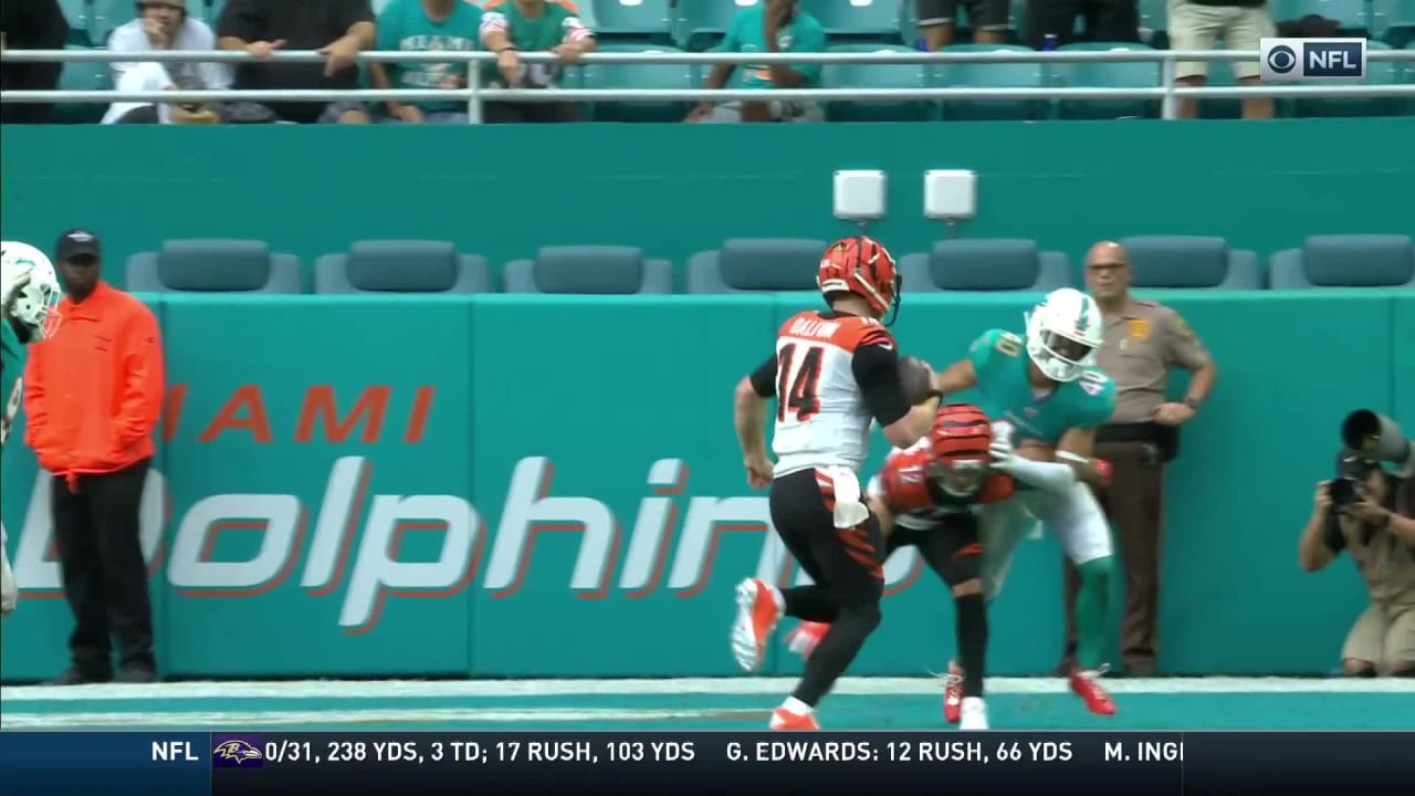 Bengals scored 23 4th quarter points, but lost 38-35 in overtime to the  Dolphins